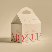 Boîte d'emballage en papier pliable avec logo personnalisé en gros avec poignée pour l'emballage de gâteau Boîte d'emballage cadeau alimentaire