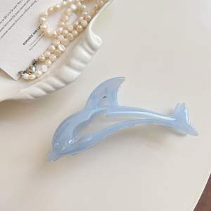 Elegante Nieuwe Mode Dagelijkse Accessoire Jelly-Color Acryl Plastic Haarklauw Clip Haai En Dolfijn Shell Haardecoratie - Product Image 6