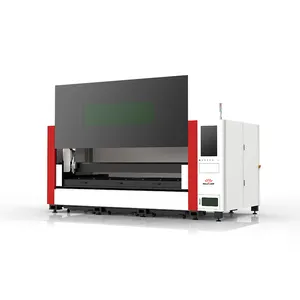 Faserlaser schneide maschine 150w Geschlossen 1500x4000 Für Aluminium Lasers ch neiden Metallblech Lasers ch neiden Lasers ch neider