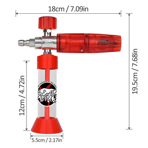 Cañón de Espuma Magnético de Alta Presión Bear <span class=keywords><strong>Force</strong></span>, Rojo, con Conector Rápido de <span class=keywords><strong>1</strong></span>/4'' y Boquilla Ajustable - Product Image 6