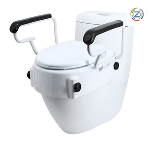 <span class=keywords><strong>Chaise</strong></span> <span class=keywords><strong>de</strong></span> toilette auxiliaire pour personnes âgées Zhxt MK05010 avec accoudoirs relevables, finition texturée moderne, équipement <span class=keywords><strong>de</strong></span> sécurité pour la salle <span class=keywords><strong>de</strong></span> bain - Product Image 1