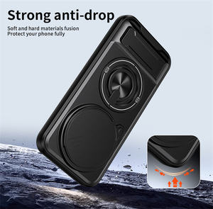 Funda Protectora para Teléfono con Anillo de Armadura de PC+TPU, Ventana Deslizante para Proteger la Lente de la Cámara, para Camon 50 <span class=keywords><strong>PRO</strong></span> Smart 20 <span class=keywords><strong>4G</strong></span> Hot 70 Note 60 <span class=keywords><strong>Pro</strong></span>, Soporte Magnético - Product Image 3
