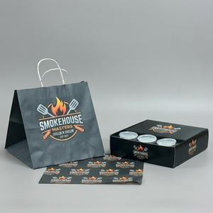 Confezione di Carta per Alimenti Usa e Getta, Scatola di Lusso Nera per Fast Food, Pollo Fritto, Hamburger, Patatine Fritte con Vasetto per Salsa - Product Image 1