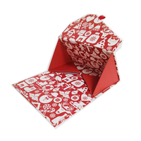 Boîte cadeau magnétique rigide triangulaire personnalisable pour Noël, avec ruban brillant/laminé/mat, gaufrage, recyclable, différents poids
