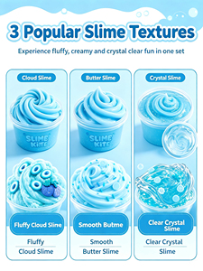 <span class=keywords><strong>Kit</strong></span> Fai-da-Te Ocean Butter Cloud Clear con 6 Confezioni di <span class=keywords><strong>Slime</strong></span> Blu per Bambini e Bambine - Product Image 3