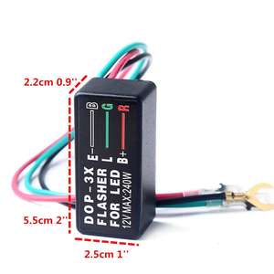 Универсальный поворотный сигнал, 12 В, 3 контакта, светодиодный фонарь для мотоцикла, квадроцикла, 3-контактный поворотный указатель поворота, реле поворота от производителя - Product Image 4