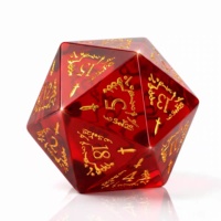LuxeRoll – Jeu de dés en verre rouge grenade avec motif de dague sculptée, dés polyédriques pour D&D, RPG, Dungeons & Dragons, jeu de table
