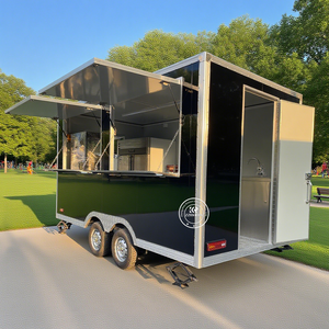 مقطورة قهوة مجهزة بالكامل بشاحنة آيس كريم متنقلة للطعام والمطبخ الكامل للمطعم مقطورة عربة هوت دوج متنقلة - Product Image 6