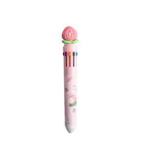 Emballage en boîte étudiant multicolore enfants dessin animé multifonctionnel 10 couleurs compte à main couleur stylo à bille