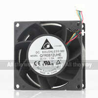 Delta 5V 24V 48V DC 12V 1.70A AC EC 8038 80X80X38MM 8CM PWM Châssis de mesure de vitesse à 4 fils Ventilateur de refroidissement à QFR0812UHE-BB05 violent