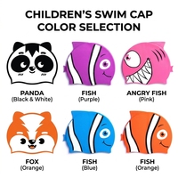 Bonnet de bain pour enfant en silicone souple, durable, écologique, imperméable, avec un design de dessin animé élastique