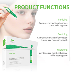 Ampollas blandas purificadoras antiacné botánicas sin ácido de etiqueta privada, tubos de suero facial para acné y brotes, productos de belleza - Product Image 3