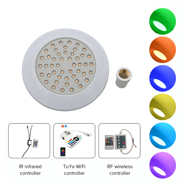 Swimming Pool Lights 8W RGB Smart MINI Underwater Lights Resin Filled Ip68 Waterproof LED Lights for Swimming Pool