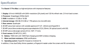 Téléphone mobile original <span class=keywords><strong>Xiaomi</strong></span> 17 Pro Max 5G, Snapdragon 8 Elite Gen5, batterie 7500 mAh, smartphone 120 Hz, CDMA, processeur octa-core - Product Image 6
