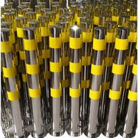 Barrière de circulation amovible en acier inoxydable, version intégrée, durable, pour la gestion des véhicules, le contrôle des accès routiers et l'avertissement de stationnement