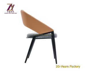 Silla de comedor Juego de restaurante Muebles de habitación Nordic Modern Leather Dining Metal Luxury Cheap Home Sillas de comedor para mesa de comedor - Product Image 3