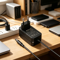 36W DC 12V3A/9V3A/15V2A/24V1.5A Stecker-Netzteil EU/US/UK-Stecker Schwarz Weiß CE FCC für UKCA