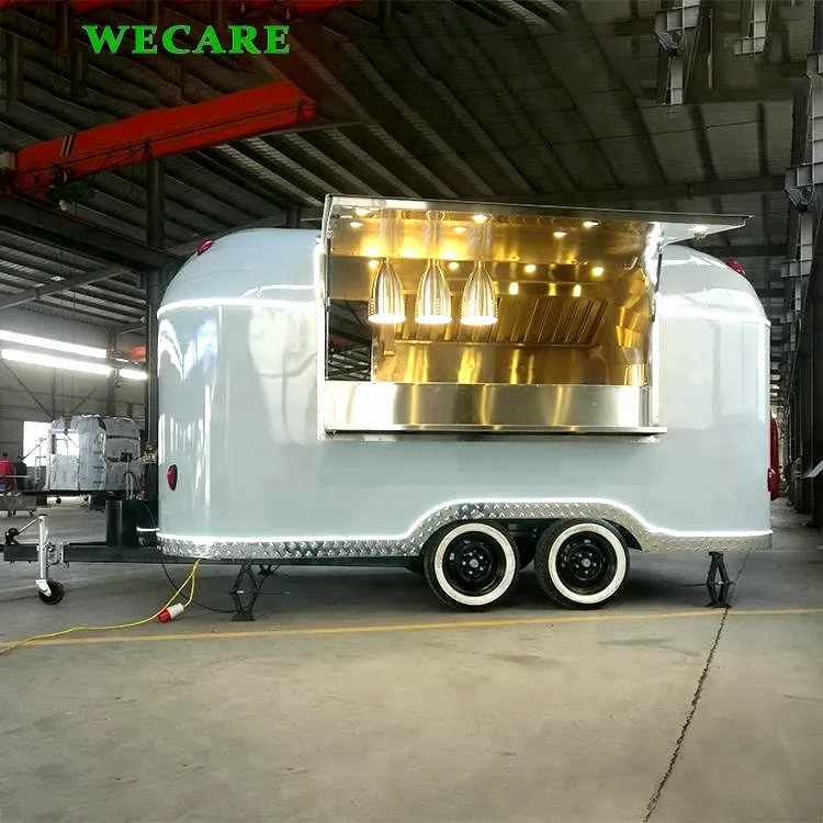 Wecare remorque restauration commerciale airstream remorque alimentaire mobile entièrement équipé normes américaines camion alimentaire mobile avec cuisine complète