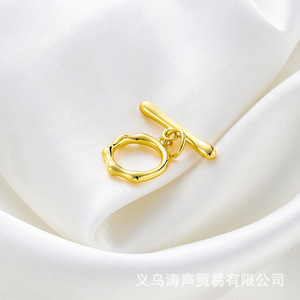 Gold Plated <b>Copper</b> T Bar Clasp Irregular Shape For <b>Bracelet</b> Making Jewelry Findings Component GA0065 - Product Image 4