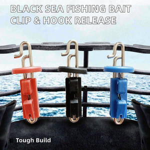 Dispositivo di <span class=keywords><strong>Sgancio</strong></span> <span class=keywords><strong>Rapido</strong></span> per Ami da <span class=keywords><strong>Pesca</strong></span> in Acqua Dolce, Clip per Esche Nera in Plastica e Metallo - Product Image 2