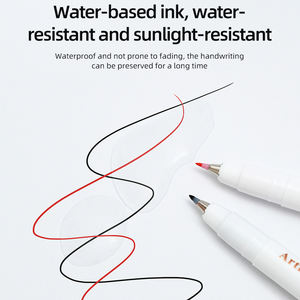 Penna per pennarello per pennarello per calligrafia con pennello inchiostro nero Set di illustratori di disegno Lettering - Product Image 4