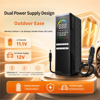 High Power Portable Car Tire Inflator Pumps & Air Pump With Color Screen, Wireless Multi-functional Emergency Tools for Vehicles