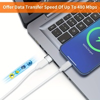 Adaptateur Mini USB-A Mâle vers Type-C Femelle, Prise en Charge de la Charge Rapide et du Transfert de Données, Adaptateur OTG USB vers USB C pour Téléphone Ordinateur Portable