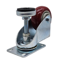 Roulettes pivotantes industrielles Roues en PU/PVC 360° rotatives Réglables Capacité de charge lourde 80 kg pour meubles Bancs de travail