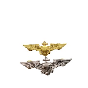 Khuyến Mại Trẻ Em Kim Loại Vàng Đại Bàng Cho Phi Công Máy Bay Cánh Cho Ve Áo Pin Huy Hiệu Men Với Lụa Màn Hình In Ấn - Product Image 3