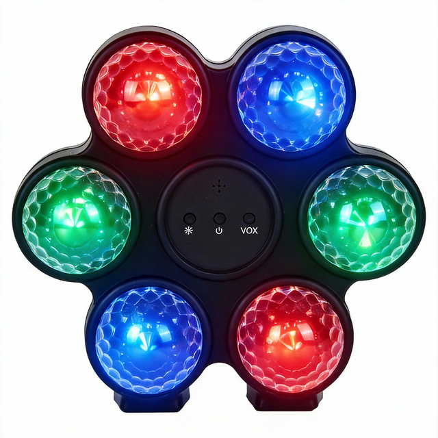 RGB Sound-Activated Christmas Indoor Disco Light LED Party Lamp VOX Mode Rechargeable for Home Dance Karaoke KTV Stage Lighting
