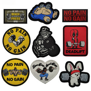 Tempelan kartun lucu, Gym kreatif terkait kebugaran kartun lucu lencana tanpa rasa sakit tidak ada pengait semangat untuk pakaian topi dan ransel Dekorasi - Product Image 1