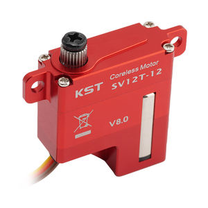 เซอร์โวมอเตอร์ HOT KST SV12T-12 แรงดันสูงพิเศษ 12V 0.11 วินาที แบบไร้แกนกลาง ตัวเรือนอะลูมิเนียมอัลลอยด์ แรงบิด 16.0 กิโลกรัม.ซม. สำหรับเครื่องบินบังคับวิทยุแบบร่อนและแบบเจ็ท - Product Image 5