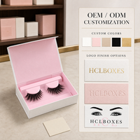 Boîte d'emballage pour cils en forme de livre pour présentation de marque de cils, logo personnalisé, commande en gros