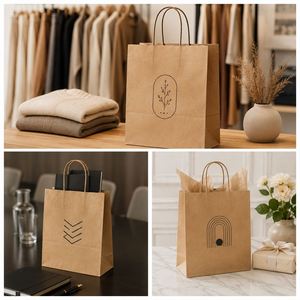 Packaging Bag Personalized Gift Bag Packing Bag Handle <b>Tissue</b> <b>Paper</b> Cosmetic Packaging Eco Friendly Packaging Printing Product - Product Image 4