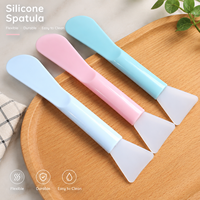 1 pièce Spatule applicatrice double tête en silicone pour masque facial mat, outil de mélange pour maquillage du visage, salon de beauté et spa, avec embout cuillère