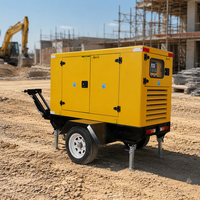 Générateur mobile diesel Comler sur remorque 50KW 75KVA 100KW 120KVA 150KVA à faible bruit, certification CE, vente chaude en Arabie Saoudite