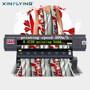 Sanayi kumaşlar için geniş format plotter süblimasyon yazıcı baskı seti eps 6 adet i3200 kafaları boya süblimasyon baskı makinesi