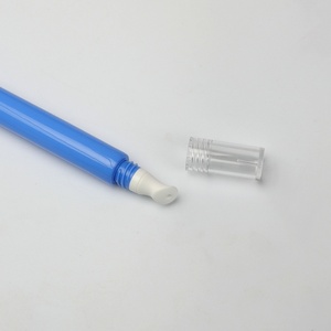 Tube cosmétique en plastique bleu personnalisé de 10 ml et 20 ml pour crème pour les yeux et gloss à lèvres, emballage imprimé en usine - Product Image 3