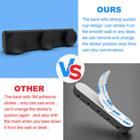 Clips de câble, 3 ensembles, organisateur de gestion des câbles, crochets adhésifs en silicone, support de câble pour câbles d'alimentation