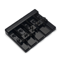 Vintage 4 String Bass Bridge 82.3x63.5MM senar bawah melalui senar jarak 19MM Bass Fixed Bridge hitam/emas/Chrome