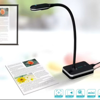 Cámara de Documentos Eloam VH800A3AF A4 para Presentaciones en el Aula, Uso Escolar, 4K OCR, LED Blanco, Alimentación USB, Plegable