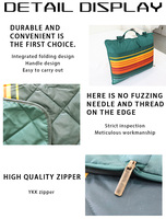Vente en gros Couverture de pique-nique imperméable recyclée pliable Tapis de camping Cadeau Promotion Tapis de pique-nique personnalisé avec poignée