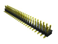 Conectores Rectangulares Originales Samtec Nuevos, Conector TMMH-128-01-L-D, Conector de Cabezal de Orificio Pasante, 56 Posiciones, 0.079 - Product Image 2