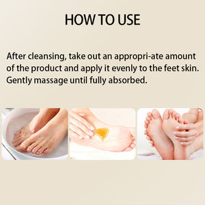 Marque privée Crème de soin des pieds biologique infusée à la glycérine Exfoliant pour peaux mortes Guérison des pieds fissurés Soulagement sain des pieds - Product Image 4