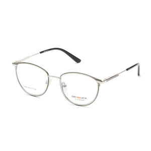 Montures de lunettes ovales Grey Jack 5082, monture complète, unisexe, élégantes, en métal, verres plano, verres remplaçables, pour adulte - Product Image 4