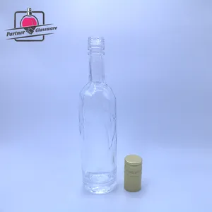 340ml Clear high quality glass wine bottle glass liquor bottle with screw cap