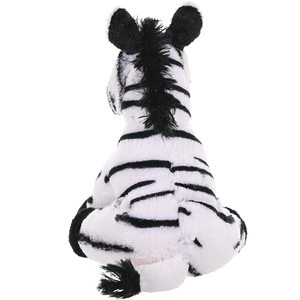 ODM OEM Peluche de cebra en blanco y negro Animal salvaje de peluche realista para niños Compañero Huggable Sentado Zebra Plushie - Product Image 2