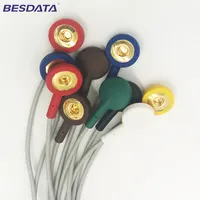 Гибкий кнопочный кабель eeg, провода для электрода EEG