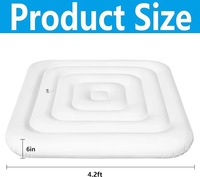 Couvercle de baignoire gonflable de forme personnalisée avec poignées de transport, couvercle facile à gonfler et à dégonfler pour bain de glace