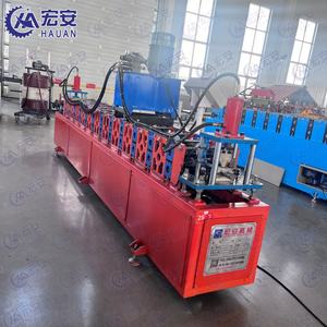 Machine de poinçonnage et de formage automatique de profilés en V pour étagères, avec PLC et boîte de vitesses, puissance 26KW - Product Image 2